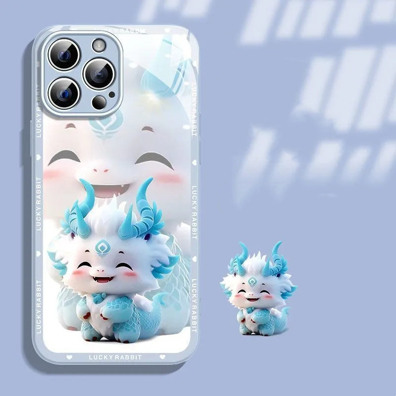 Casing Ponsel Lensa Kaca Premium Happy Dragon Baby