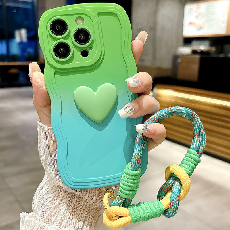 Casing Silikon Lanyard Cinta untuk iPhone