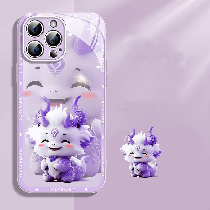 Casing Ponsel Lensa Kaca Premium Happy Dragon Baby