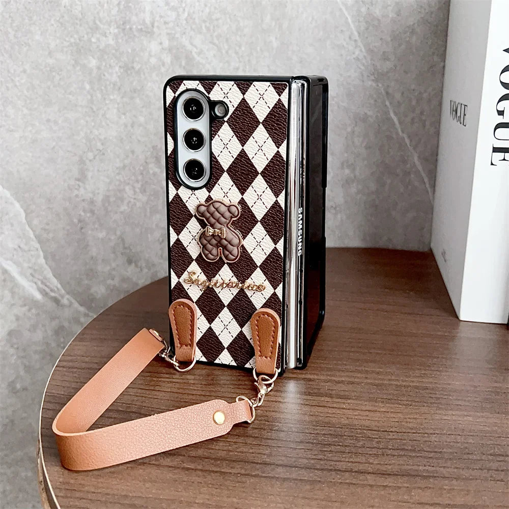 Casing Berlian Beruang Fashion dengan Tali Lucu