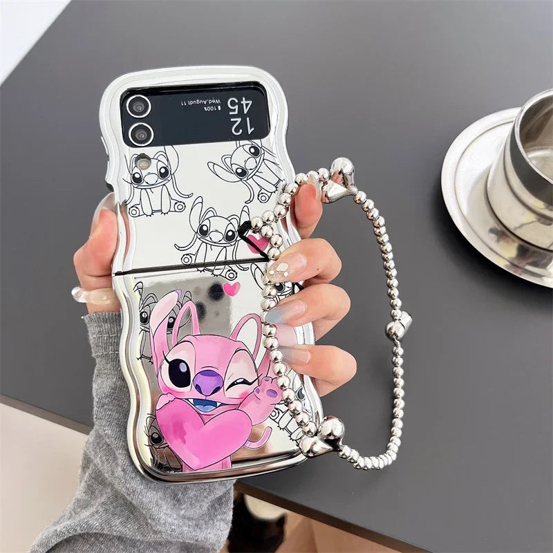 Casing Ponsel Stitch Lucu Untuk Seri Galaxy Z Flip