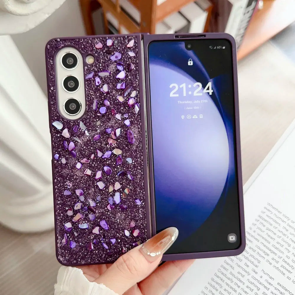 Casing Keras Berlian Bling untuk Seri Samsung Z Fold