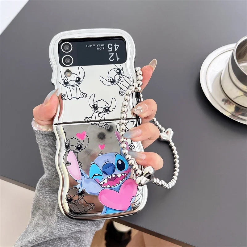 Casing Ponsel Stitch Lucu Untuk Seri Galaxy Z Flip