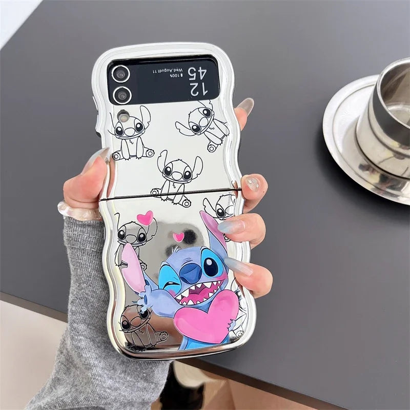 Casing Ponsel Stitch Lucu Untuk Seri Galaxy Z Flip