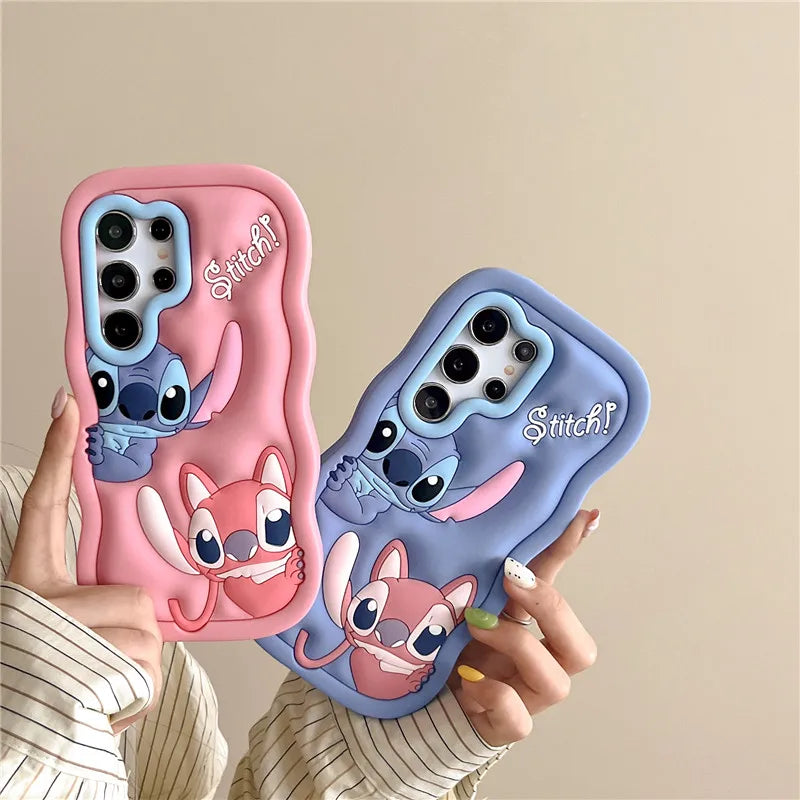 Cute Stitch & Angel Case For Galaxy S Series