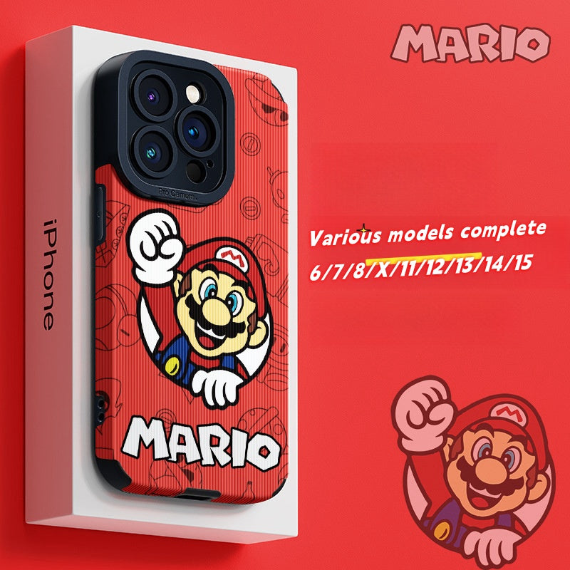 Cartoon Mario Pattern Apple Soft Shell para a série 15 