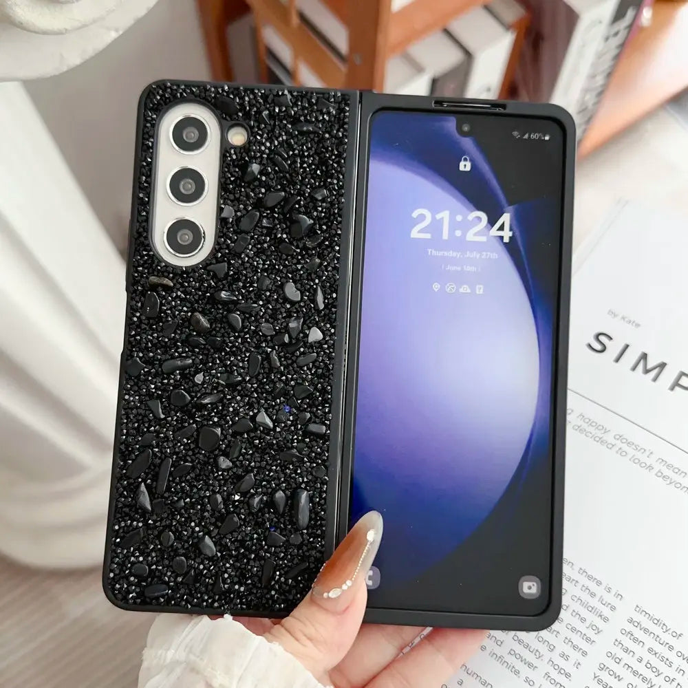 Casing Keras Berlian Bling untuk Seri Samsung Z Fold