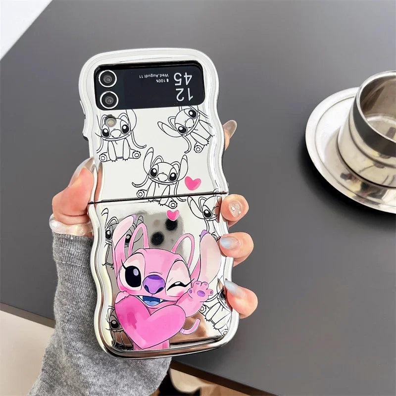 Casing Ponsel Stitch Lucu Untuk Seri Galaxy Z Flip