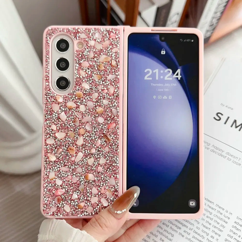 Casing Keras Berlian Bling untuk Seri Samsung Z Fold