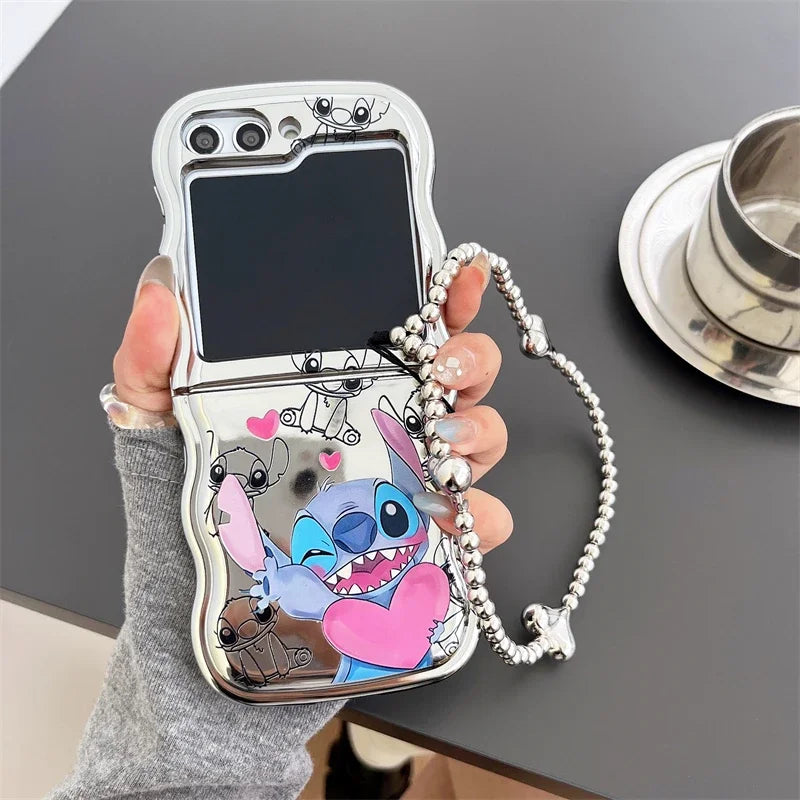 Casing Ponsel Stitch Lucu Untuk Seri Galaxy Z Flip