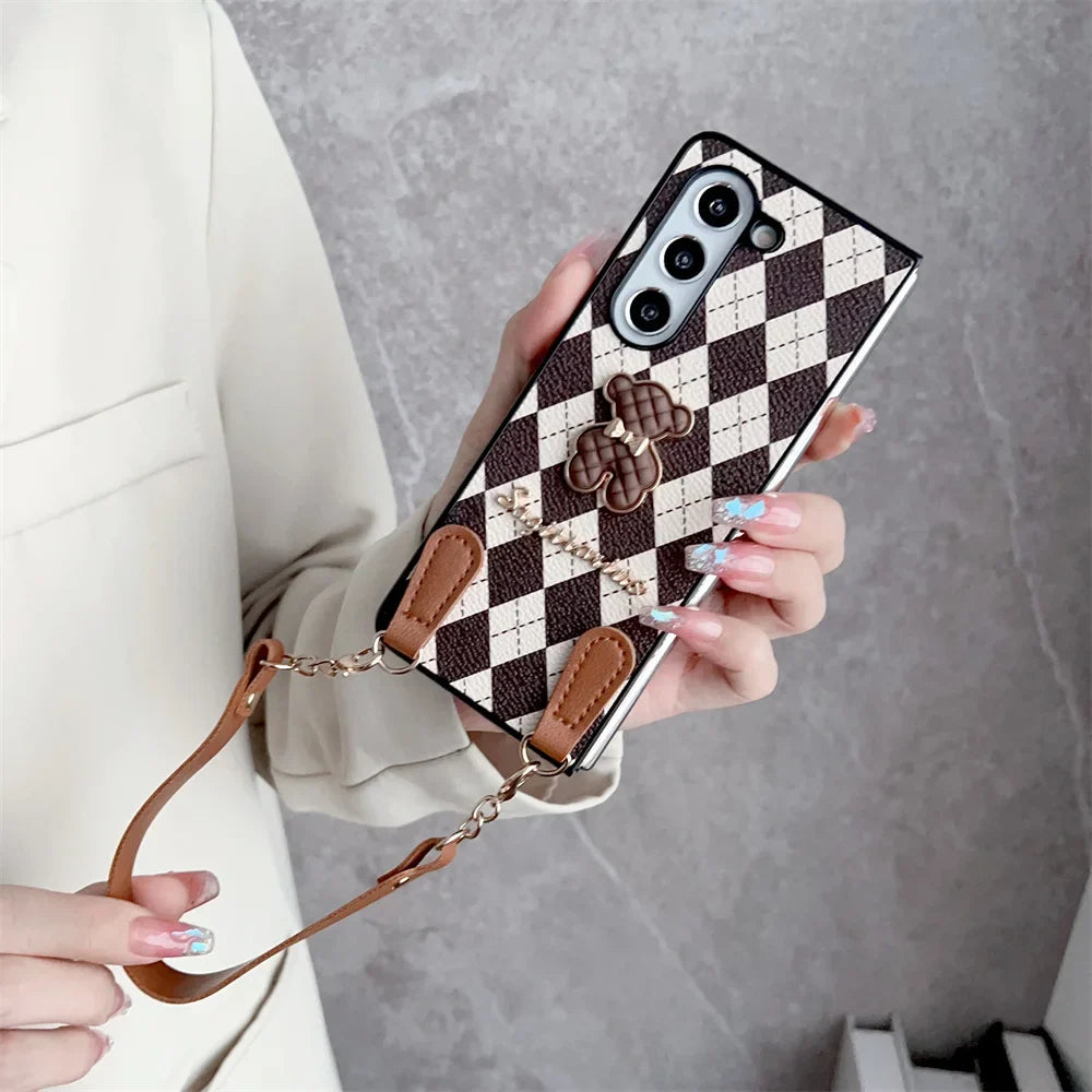 Casing Berlian Beruang Fashion dengan Tali Lucu