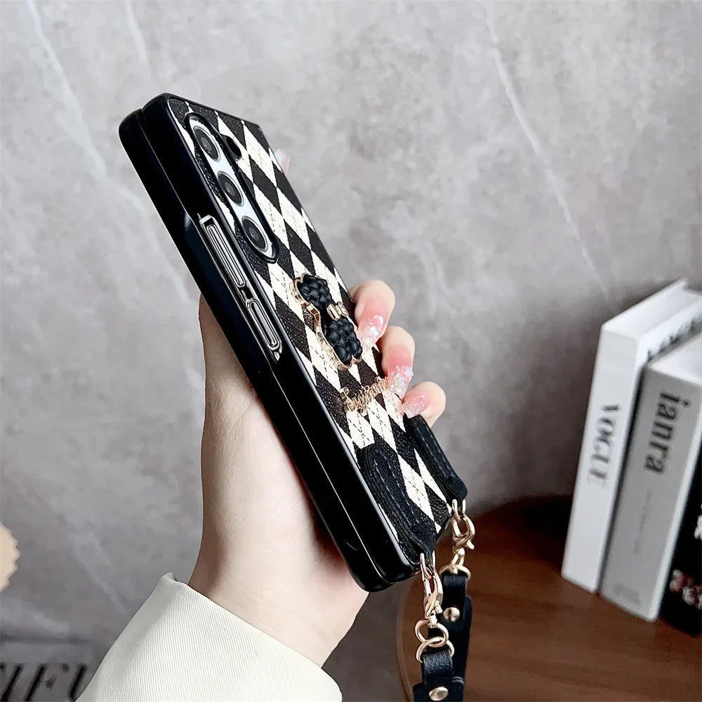 Casing Berlian Beruang Fashion dengan Tali Lucu