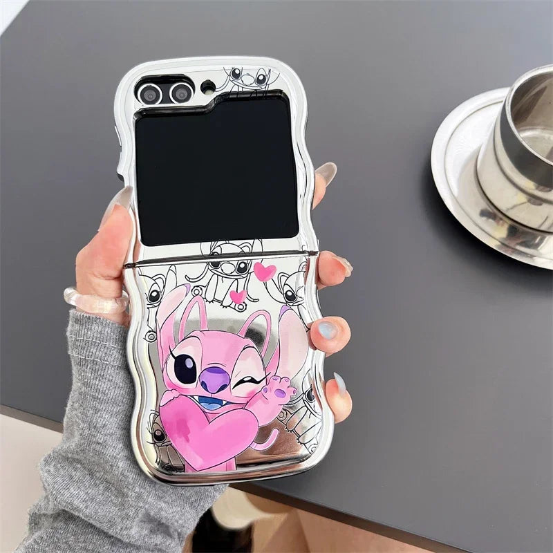 Casing Ponsel Stitch Lucu Untuk Seri Galaxy Z Flip