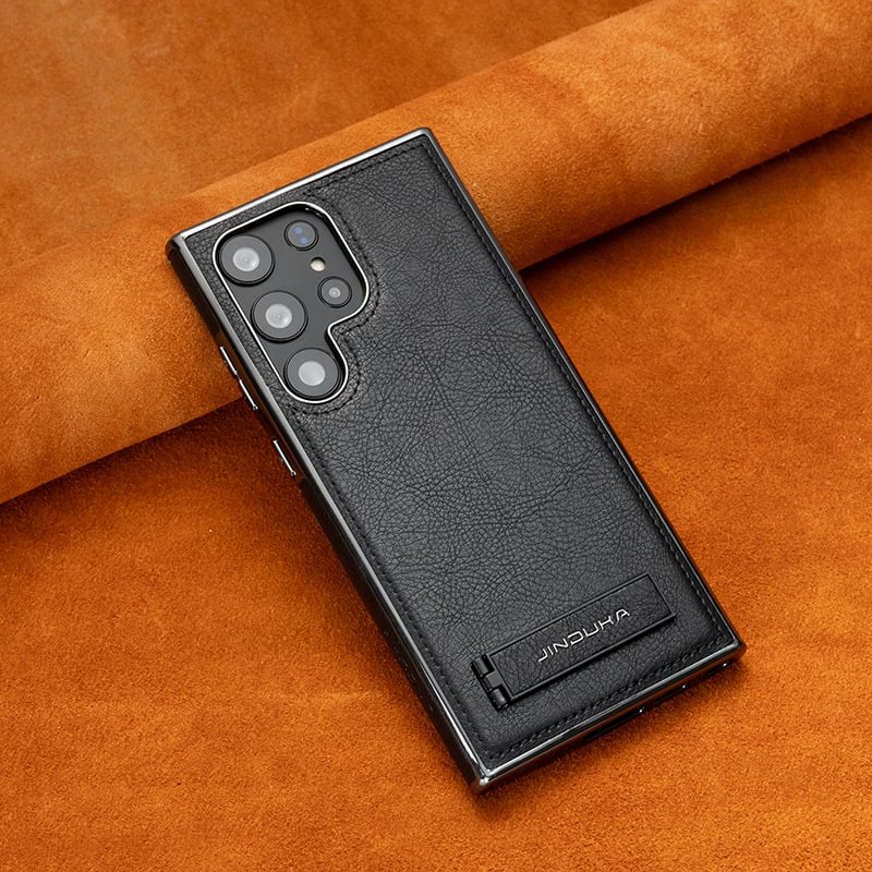 Capa de couro luxuosa para celular Samsung 