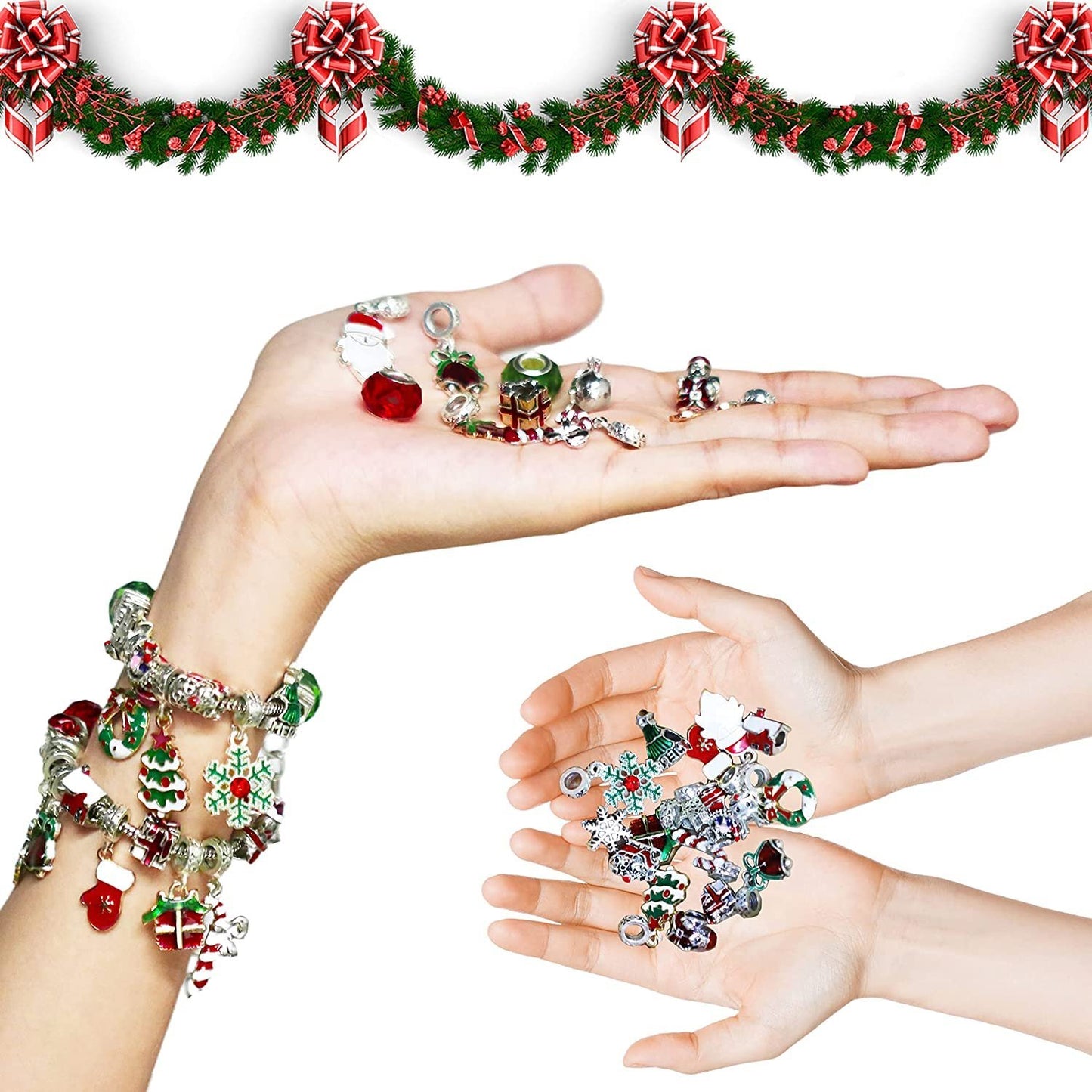 Conjunto de 24 peças Gelang Kalender Advent Natal DIY 