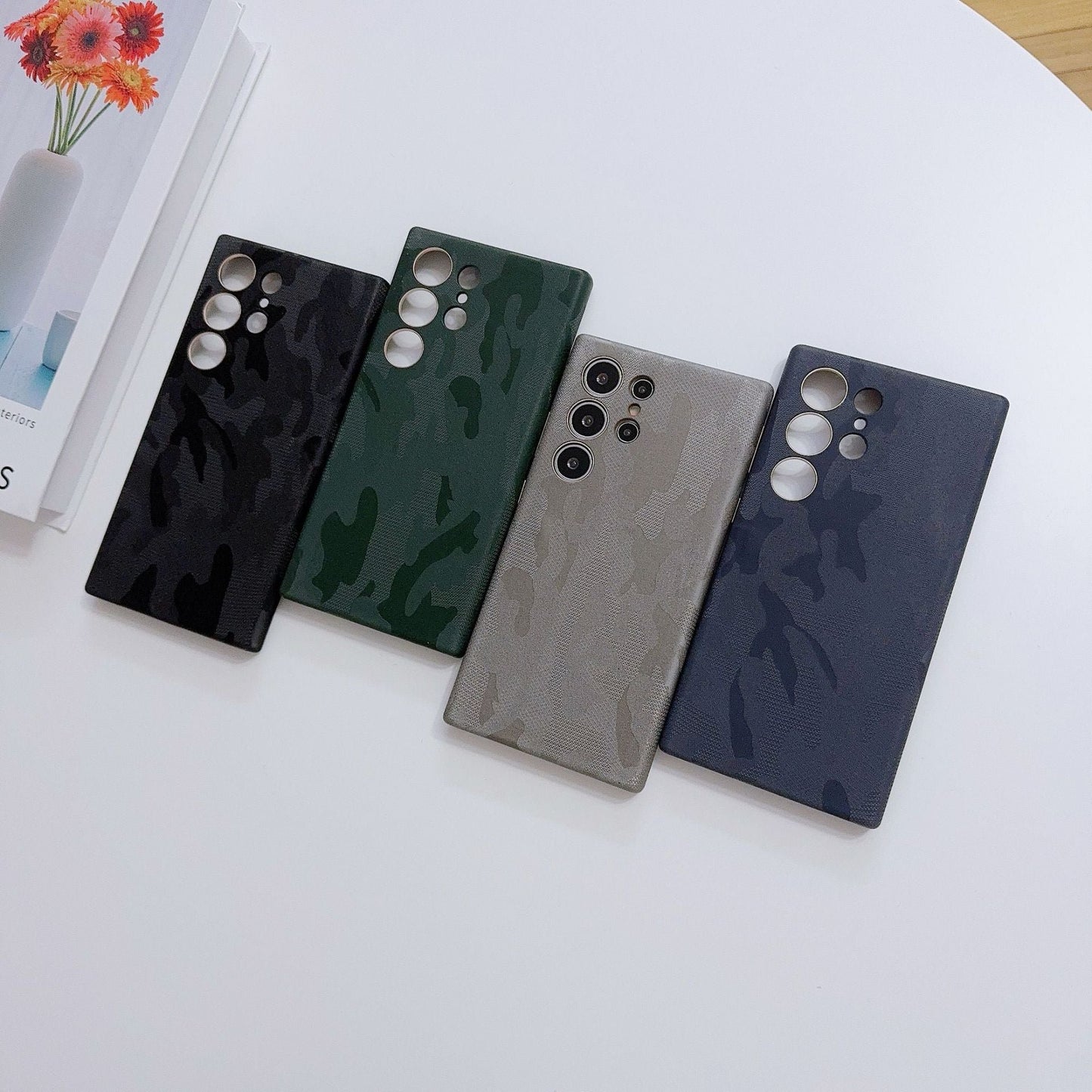 Funda magnética con estampado de camuflaje ilusorio - Samsung