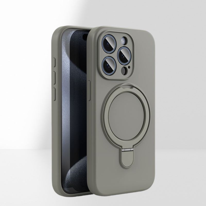 Liquid Silicone Rotating Magnetic Holder Case For iPhone