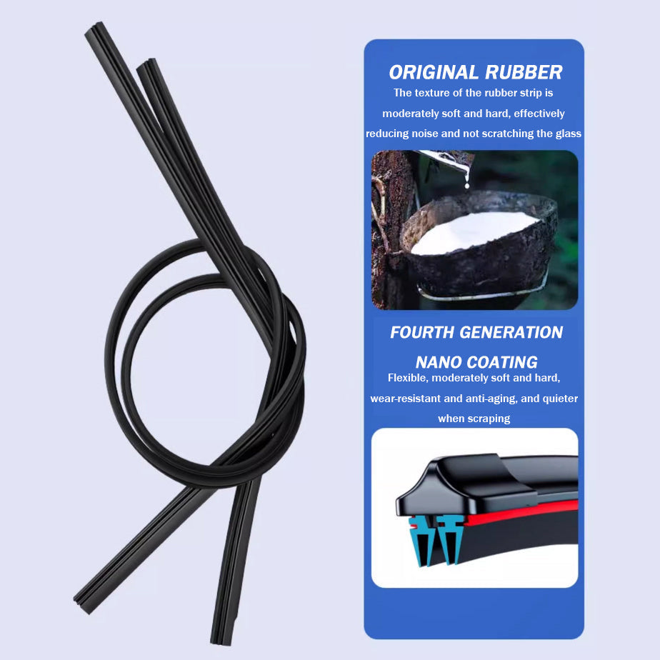 Double Rubber Strip High-definition Silent Boneless Car Wiper