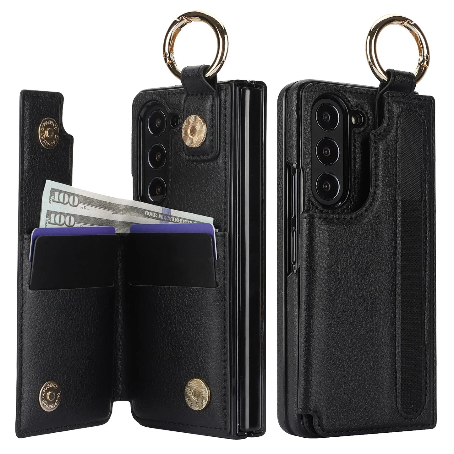 Casing ponsel Slot pena cincin dompet untuk Samsung ZFold3/4/5