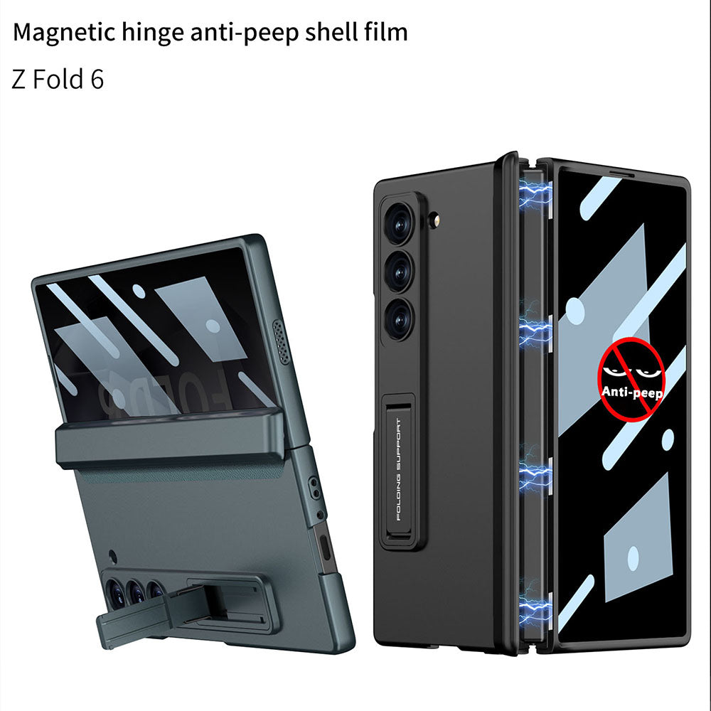 Suporte oculto com dobradiça magnética, capa com tudo incluído e protetor de tela traseira para Samsung Galaxy Z Fold 6/5/4/3