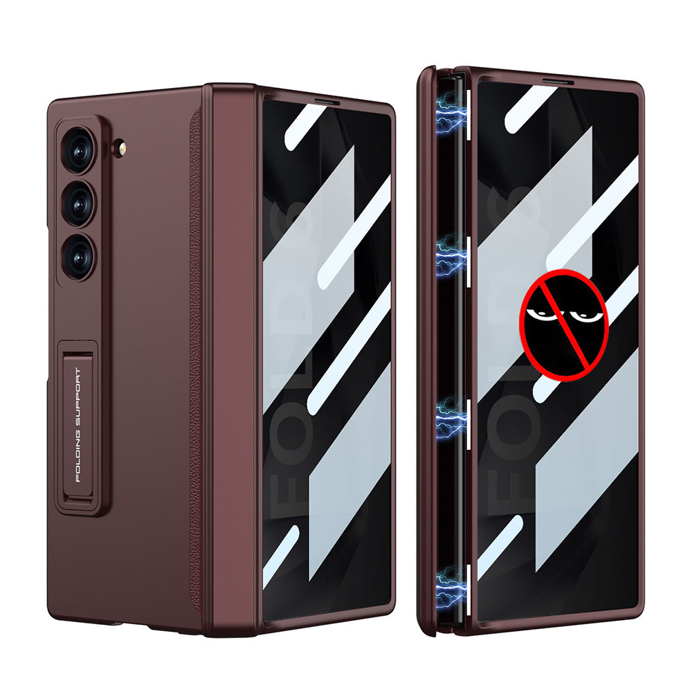 Suporte oculto com dobradiça magnética, capa com tudo incluído e protetor de tela traseira para Samsung Galaxy Z Fold 6/5/4/3