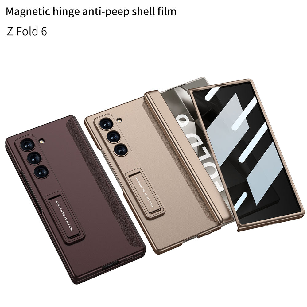 Suporte oculto com dobradiça magnética, capa com tudo incluído e protetor de tela traseira para Samsung Galaxy Z Fold 6/5/4/3