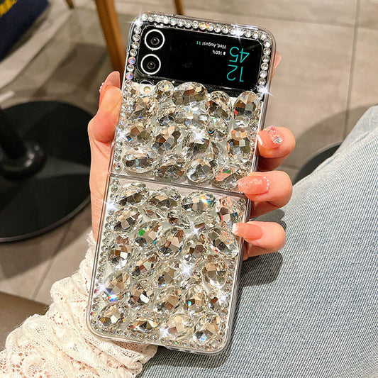 Capa de telefone luxuosa com strass transparente 