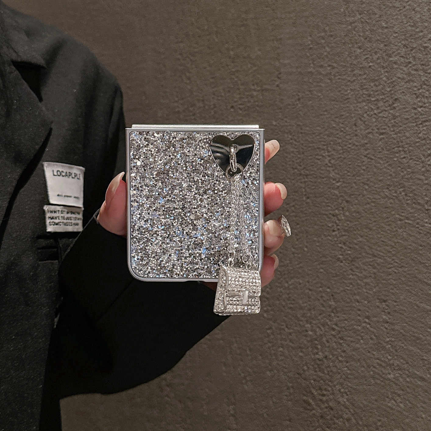 Capa de luxo Samsung Z Flip Silver Diamond 