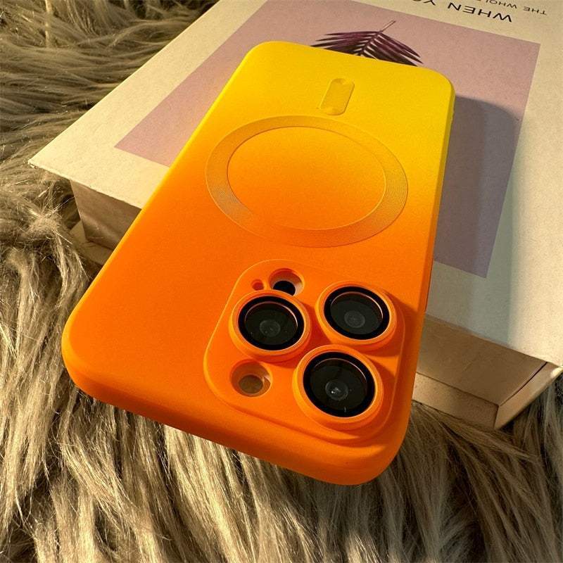 Casing Silikon Magnetik Lembut Untuk iPhone