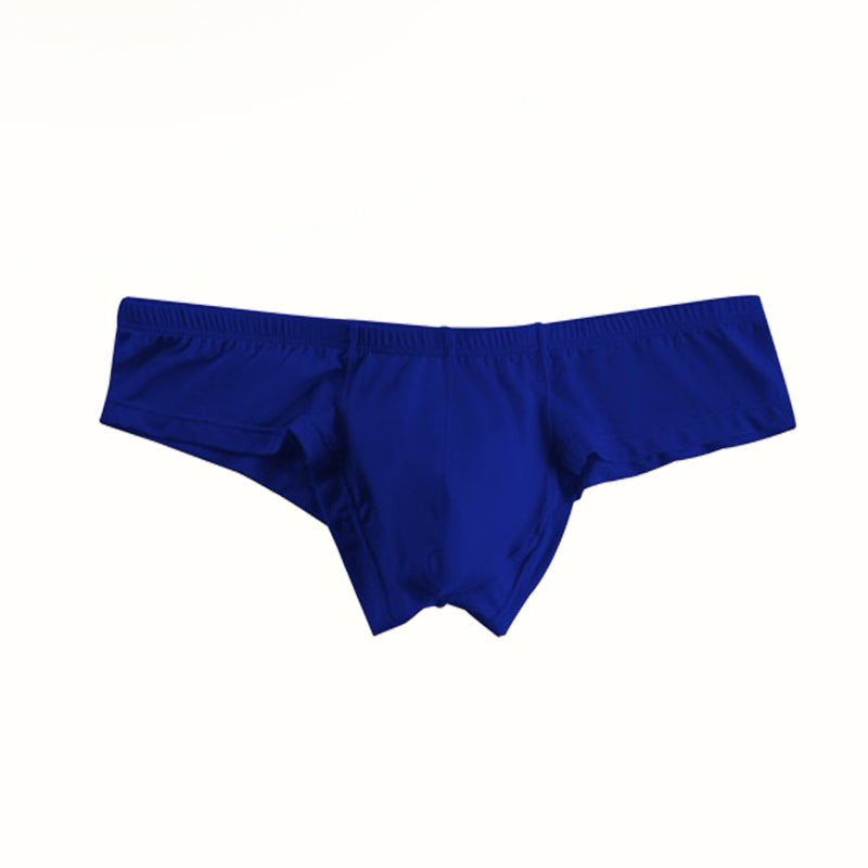 Men's breathable low-rise solid color briefs