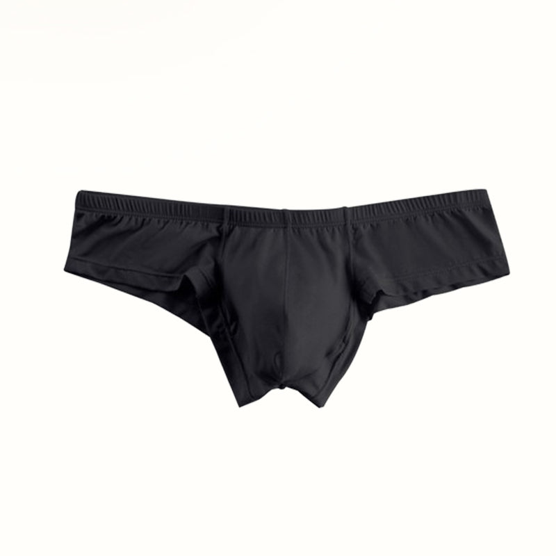 Men's breathable low-rise solid color briefs