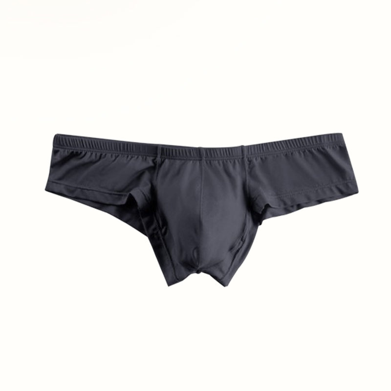 Men's breathable low-rise solid color briefs