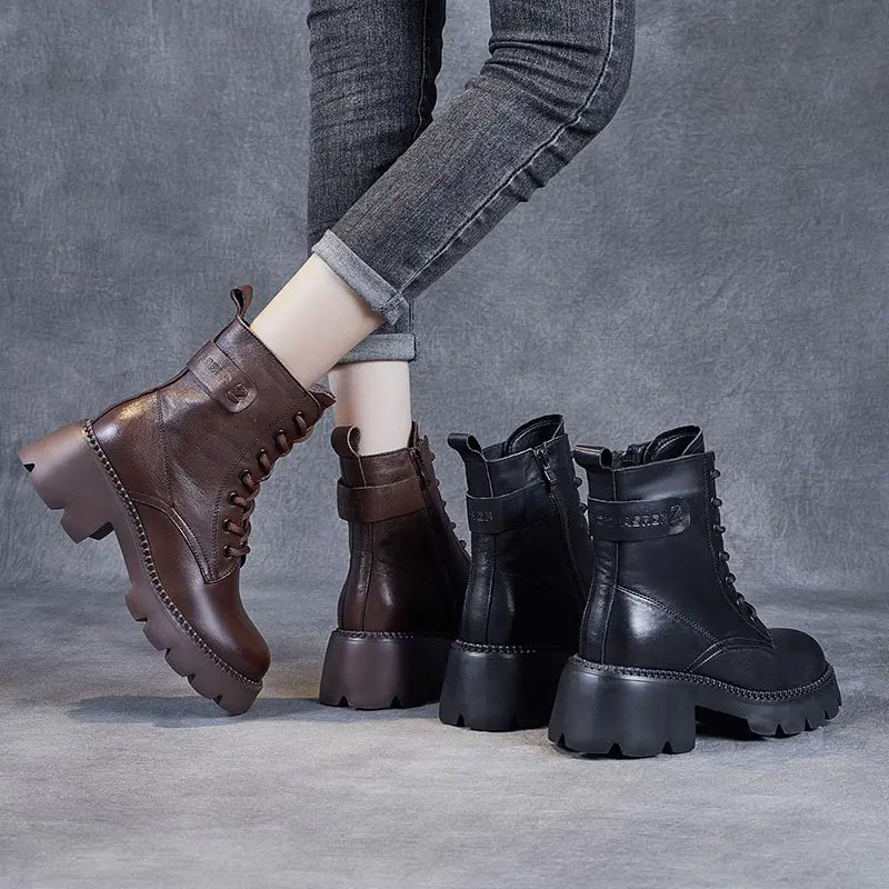 Botas de couro confortáveis ​​ortopédicas femininas - presente perfeito 