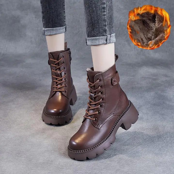 Botas de couro confortáveis ​​ortopédicas femininas - presente perfeito 