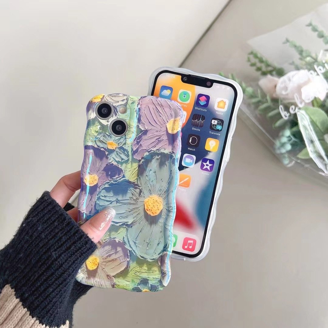 Casing Ponsel Indah Lukisan Cat Minyak Warna-warni iPhone