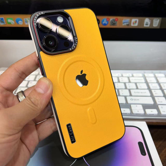 Casing pelindung magnetik anti jatuh dengan bingkai logam untuk iPhone