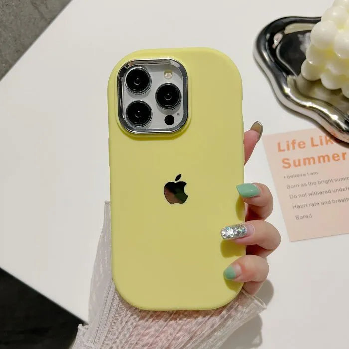 Casing Bingkai Lensa Lapis Listrik Silikon Terlindungi dengan Kuat untuk IPhone