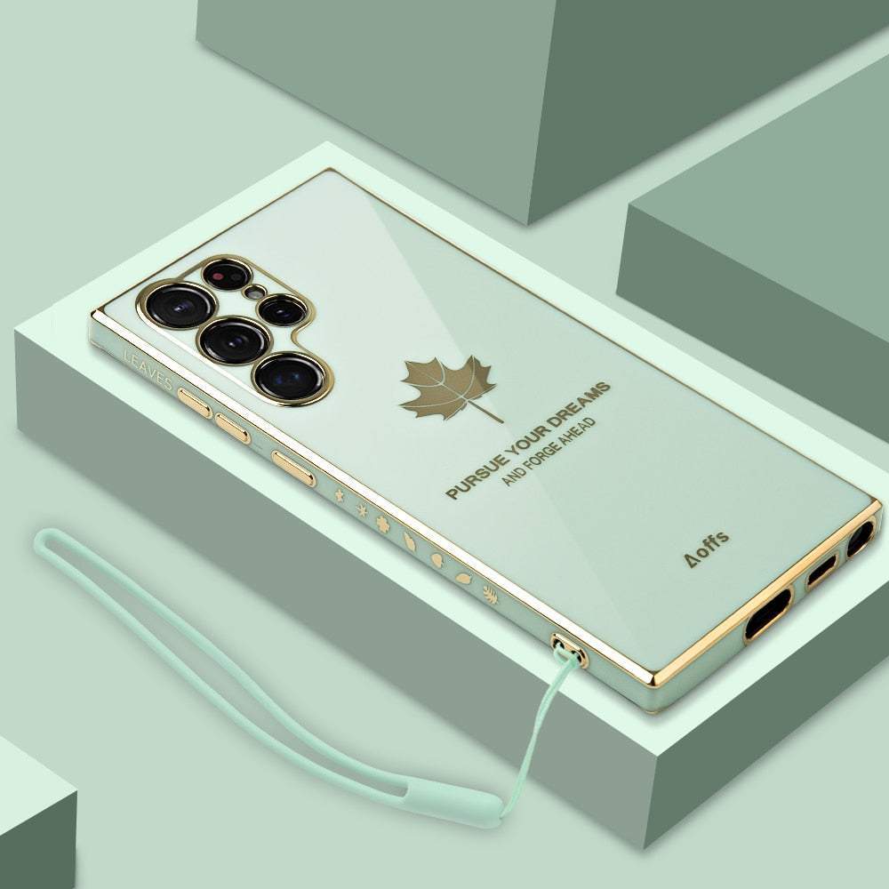 Casing Daun Maple Dilapisi Untuk Samsung